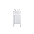 Convenience Concepts 18 in. Park Avenue Single Bathroom Vanity Set - White HI2222644